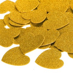 1.8″x1.8″ Heart Foam Stickers, 100Pcs EVA Glitters Foam Shape Sticker, Golden