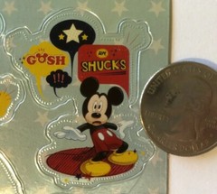 MICKEY MOUSE Foil Stickers(17pc) Disney•Sandylion•Head Icons•Disneyland•Shucks