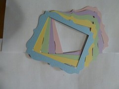 «Wall» style Scrapbooking frames set of 5 in 5 pastel colors