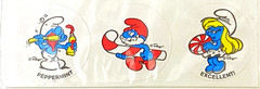 1983 Vintage 12 Smurf Scratch’n Sniff Peppermint Scented Stickers Smurfette Peyo
