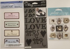 Lot Of 10 JOLEE’S BOUTIQUE K&Co Dimensional Scrapbooking Stickers WEDDING