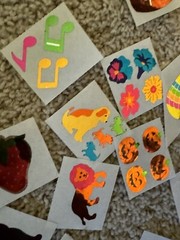 Vintage 1980’s Huge Lot Of Mylar Foil Hambly Stickers RARE HTF Fruit Animals…