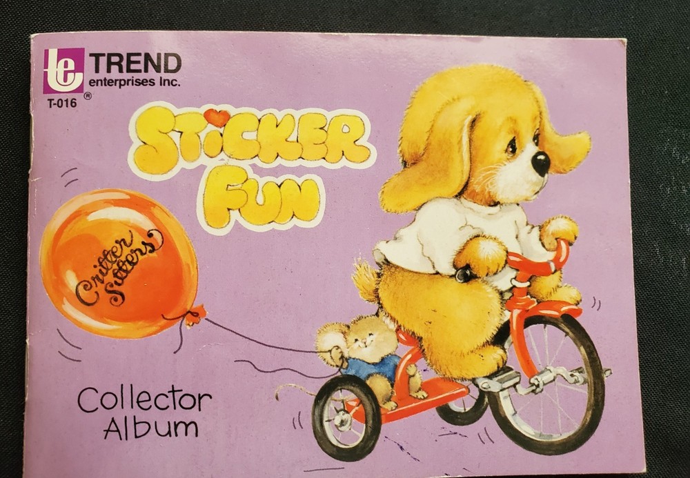 Vintage Trend Scratch n Sniff Little Critters Sticker Book 1984 USED 10 Blank pg
