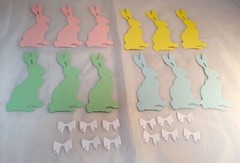 Tim Holtz Die Cuts * Cottontail * 12 Pieces* Black, White, Pastel, Gray or Kraft