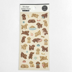 Cute Poodle Dog Stickers Made in Japan Kawaii Puppy Journal Scrapbook