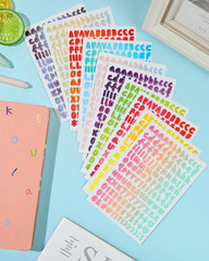 1430 Pcs A-Z Letter Stickers, 0.3Inch 10 Sheets Vinyl Alphabet Sticker, Self-Adh