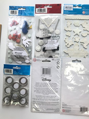 Lot EK Success Disney Scrapbook Stickers Mickey Cars Nemo Bottle Caps