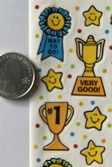 RIBBONS & TROPHY Stickers (26pcs)AGC•Children’s Reward •Nice Work•Sports•School•