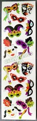 JILLSON & ROBERTS HAMBLY STICKERS PRISMATIC / GLITTER CARNIVAL MASQUERADE MASKS