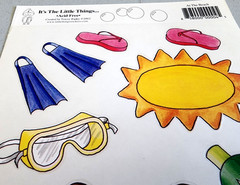 At The Beach Whimsical Clear Girl Stickers Sheet 6×9 It’s The Little Things 2002