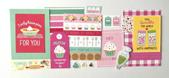 #K130 -DOODLEBUG BAKE ME HAPPY MADE WITH LOVE DOODLEBUG SCRAPBOOK CARD KIT 15pcs