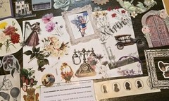 Junk Journal Kit Vintage Style Paper Stickers Tags Tickets Images Ephemera Craft