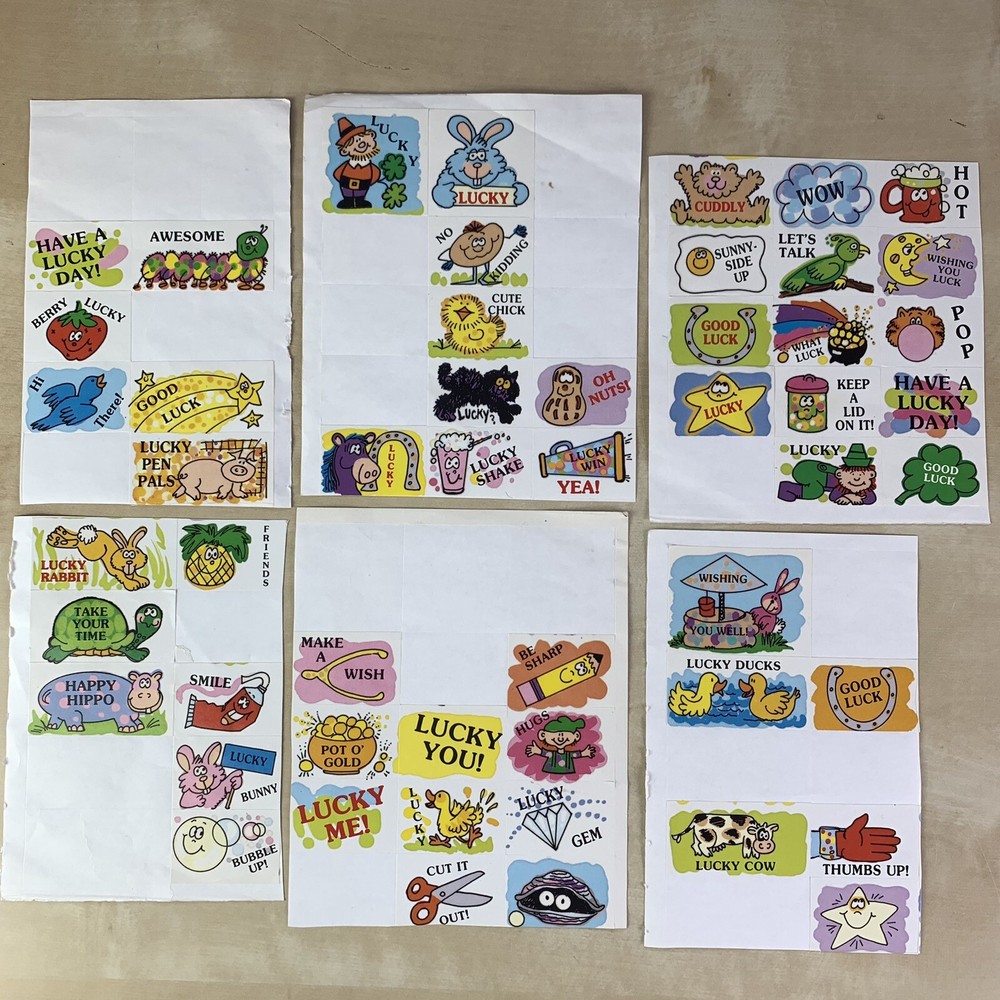 Vintage Cool Graphics Stickers Partial Sheets Retro