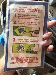 Vintage ideal smurf rub downs 1981