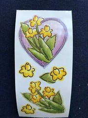 Crafts – Set 4 Scrapbooking Card Making Stickers Printworks Yellow Daffodils