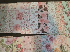 100 PC Scrapbooking JJ Books Of Watercolor Material Paper Pack Pink 5 1/2 X 33/4