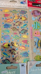 Beach Lot Shore Fish Sea Creatures Dolphin Starfish Jolees Sticko Scrapbook Lot