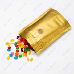 500 1in Kraft Heart Baked with Love Sticker Round Shaped Chrome Paper For Bakery