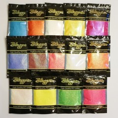SOLVENT RESISTANT POLYESTER GLITTER BY BLINGGASM 3.5 OZ BY WEIGHT .008 OR .015