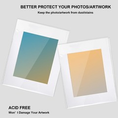 100 PCS AcidFree Crystal Clear Sleeves Storage Bags Fits 11/14 Inch Art