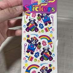 Vintage Lisa Frank Sticker Strip Painter Panda 90s New Sealed