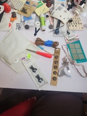 Huge Assorted Craft Sewing Lot Buttons Zippers Scissors Embellishments Supplies