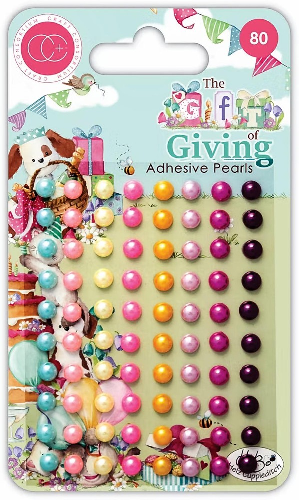 Craft Consortium THE GIFT OF GIVING ADHESIVE PEARLS (80PC) scrapbooking