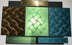 Matelasse Pre Cut Foil Card Toppers Using Anna Griffin Embossing Folder