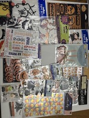 Lot Halloween Scrapbooking Stickers Pumpkins Haunted House Candy Corn #5 20pcs