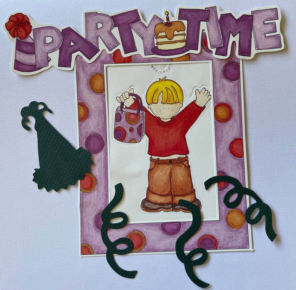 PARTY BAG FRIEND Die-Cut Set (7pc)My Mind Eye•Sticker•Party •Frame•Confetti•Cake
