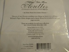 NEW Webster’s Pages FLORETTES Country Estate fabric flowers ***FLAWED*** FLF05