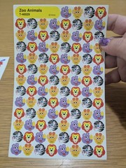 3 Sheets Trend Sparkle Stickers Beaming Bugs Vintage, Zoo Animals Wee