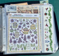 Crop In Style Binder With Lots Of Stickers ~ 17 Sheets full ~ Navy Blue Binder