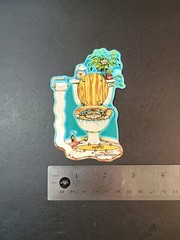 Vintage Stickers Cat Humor Vending Machine Sticker Y2K