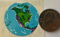 WORLD Stickers(2pc)Mrs. Grossman’s•Earth•Planet•Land •Ocean•Country•Card Making•