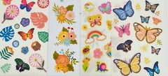 199+ Stickers themed Birds Spring meadow plants insects sunshine rainbow bloom