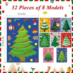 Kids Christmas Stickers – Make a Christmas Tree, DIY Stickers for Party Games &