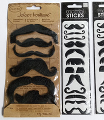 Scrapbooking Sticker Lot of 7 Packages Mustache Camera Moustache Dimensional