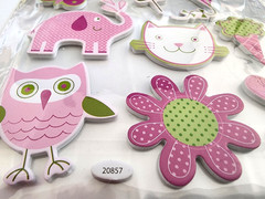 Momenta Baby Girl 3D Foam Stickers 2013 Scrapbooking Butterfly Elephant Hearts