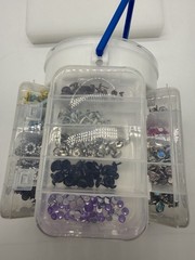 Craft Organizer Carry Case w/Sequins Pearls Rhinestones Brads Embellishments NEW