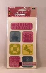 Scrapbook Stickers Lot of 6 Cruise Adventure Passport Luggage Tag Ticket Holder
