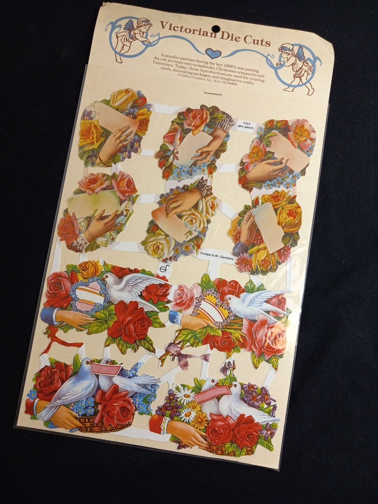1800s Vintage Victorian Die Cut Scrapbook Die Cuts Wedding Noel, MO/103b