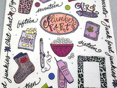 Slumber Party Stickers Tie Me To The Moon Wendy Ware 2001 Rare 12″ Clear Sheet