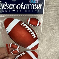 Stickopotamus Dimensional Stickers American Football Brown White SPPH13