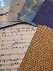 Scrapbooking lot Paper Envelopes Sky Blue Music Arts Crafts Huge Lot TA9