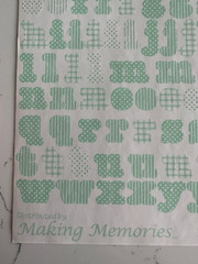 Making Memories Large Pastel Green Pattern Upper/Lower Case ABC/123 Scrapbooking