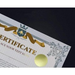 300pcs 2 inch Bright Gold Metallic Certificate Sealing Labels with Serrated Edge