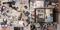 Draupnir 200pcs Vintage Junk Journal Supplies,Scrapbook 200pcs, Celestial