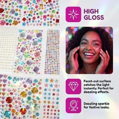 3521 Pieces Self Adhesive Jewels for Crafts, Stick on Gems Stickers, Flat Bac…