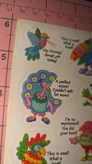 Vintage Hallmark Stickers Birds Toucans Peacock Rewards 1 Sheet READ